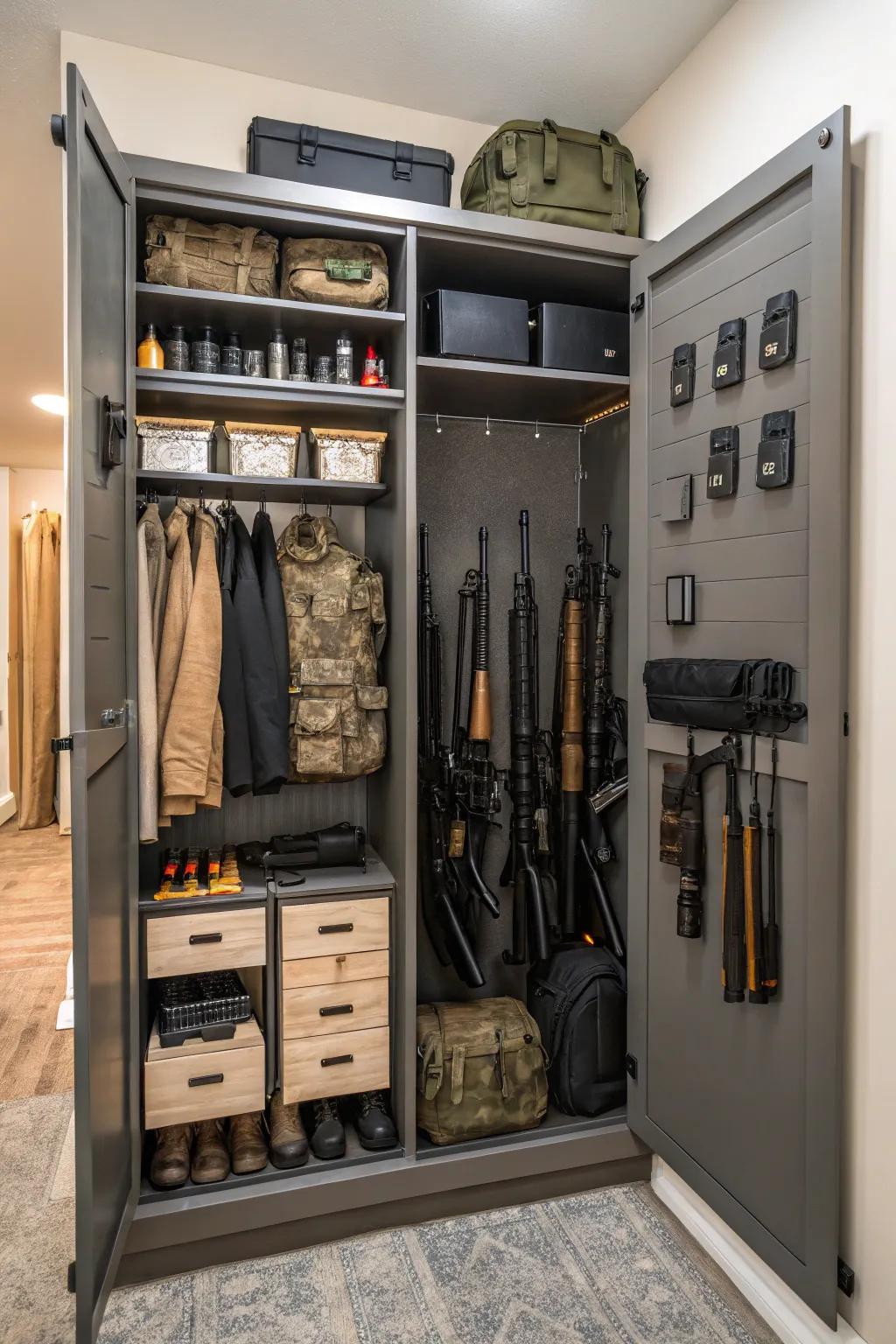Make the most of even the most compact spaces for a functional collection area.
