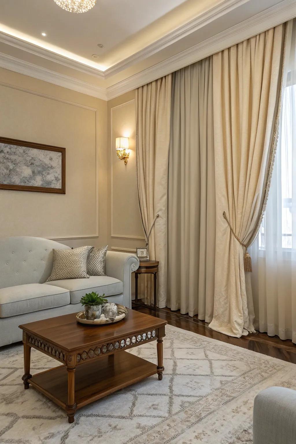 Make a serene atmosphere with soothing muted tones.
