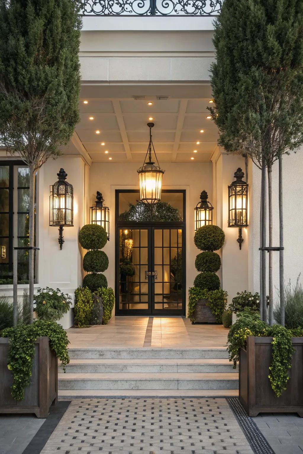 Symmetry bringing harmony and stability to your entryway.