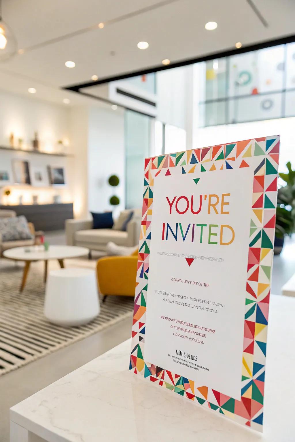 Bright colors make your invitations pop.