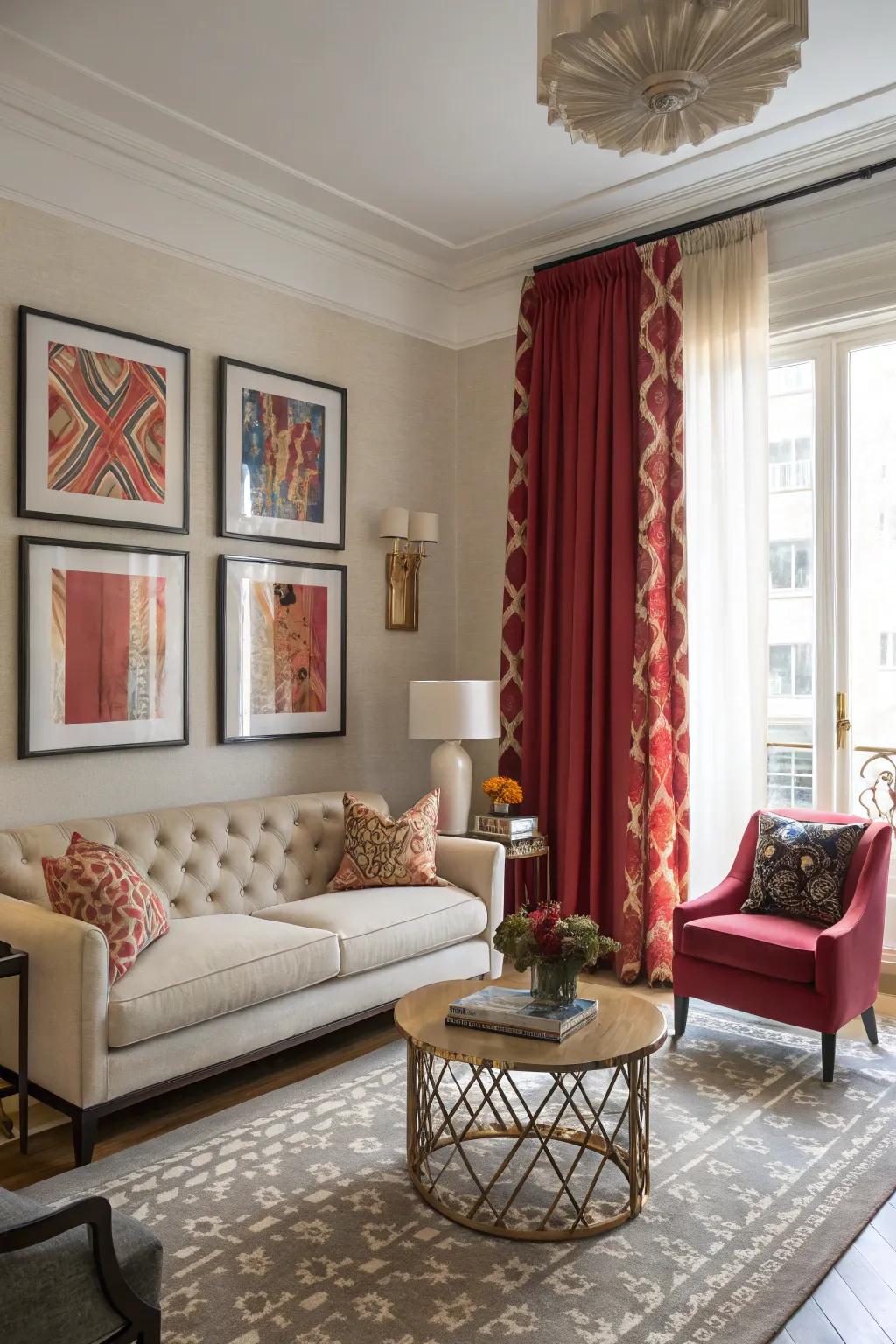 Window dressings that provide contrast can establish a striking declaration within your family area.