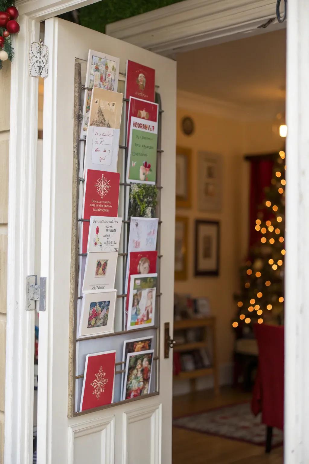 An entryway feature that welcomes with holiday cheer.