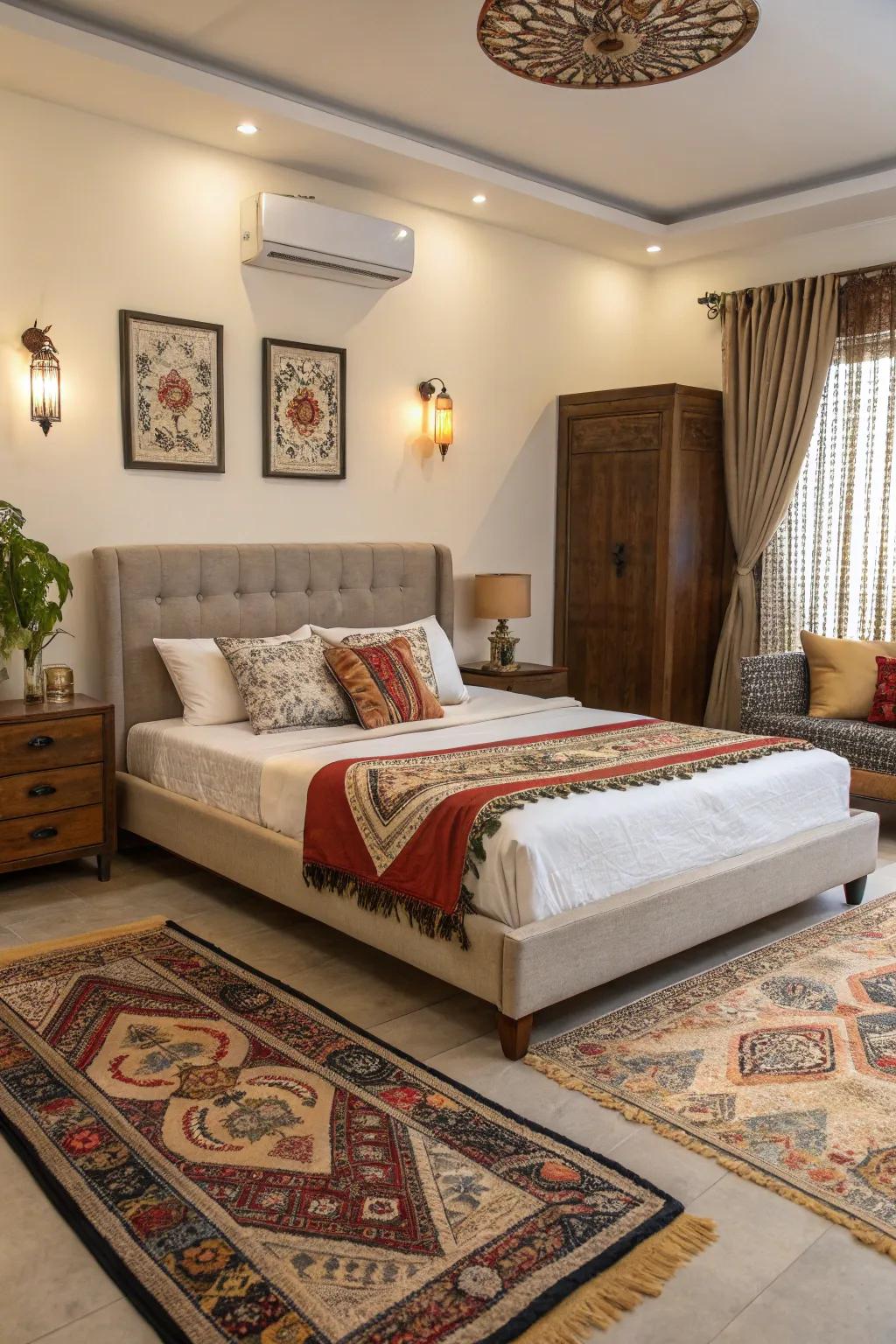 A mix of contemporary and heritage elements creates a unique style.