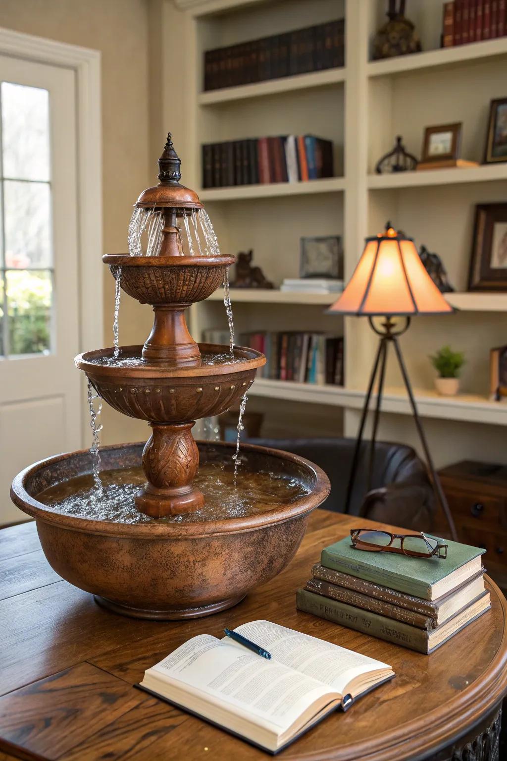 Bronze water features add warmth and elegance to your d&eacute;cor.