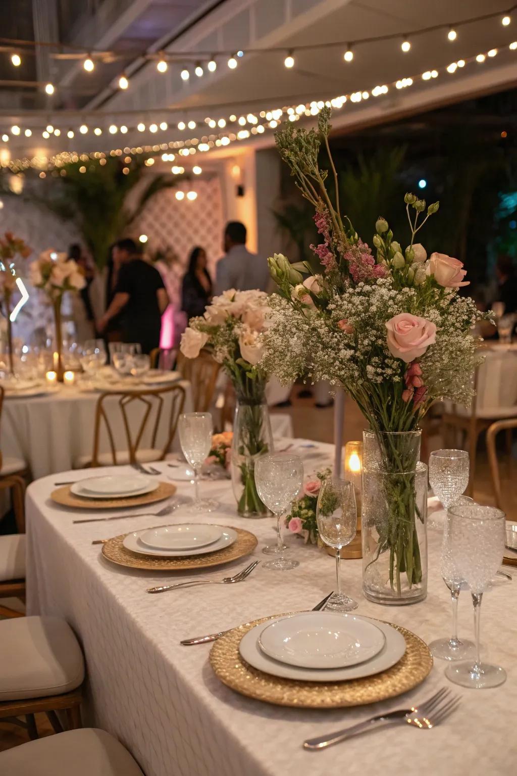 An elegant indoor dining experience featuring refined table designs.