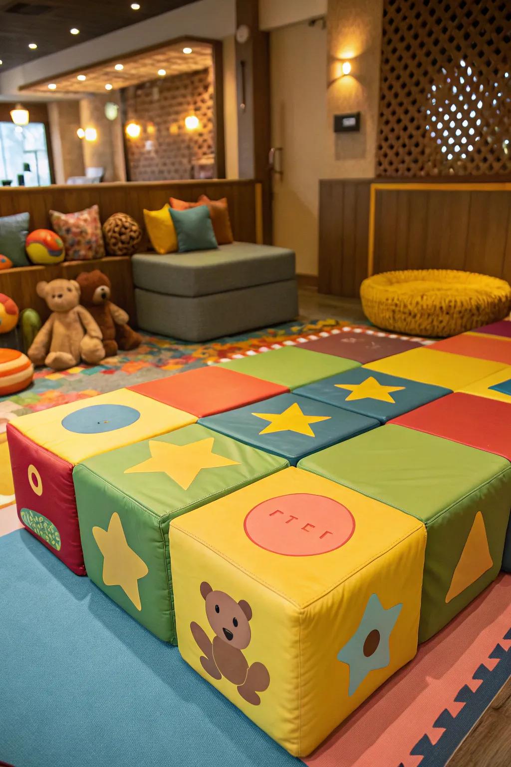 Soft play areas offer a secure setting for energetic toddlers.