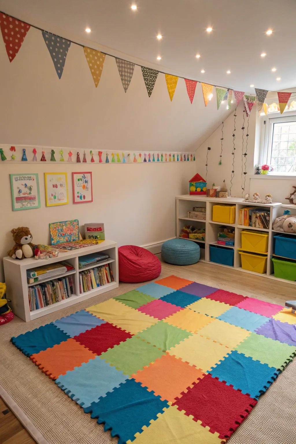 Vibrant play areas evolve into the core of activity.