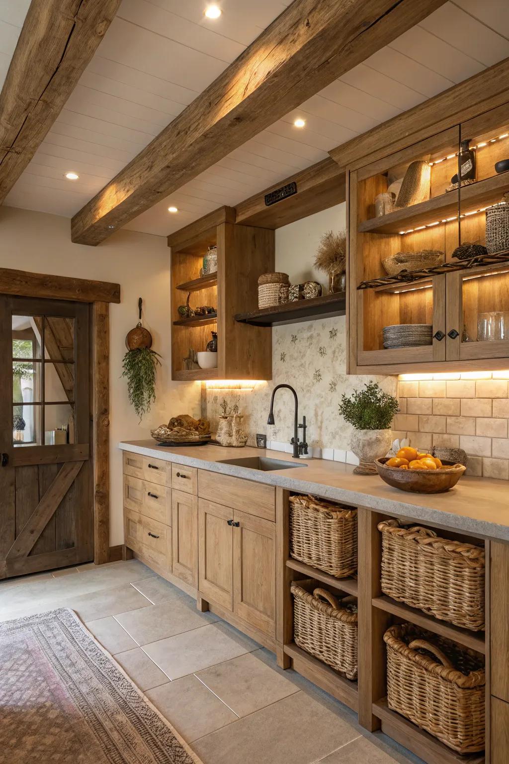 Wooden accents bringing warmth and character.