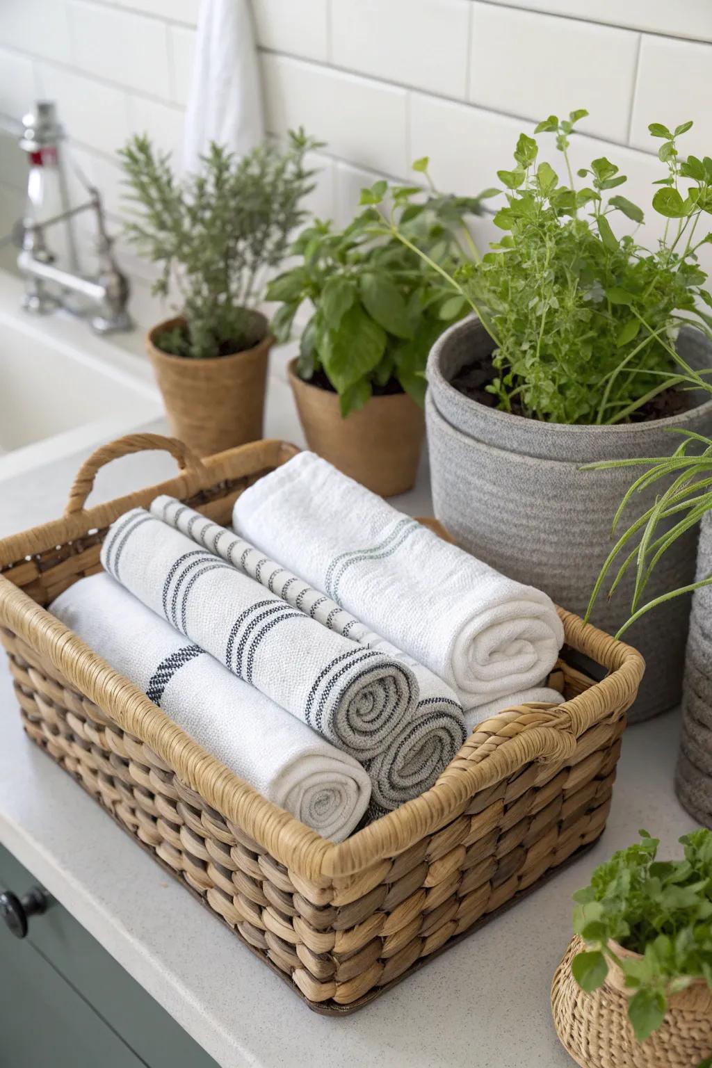 Natural elements add a warm and charming touch to kitchen decor.