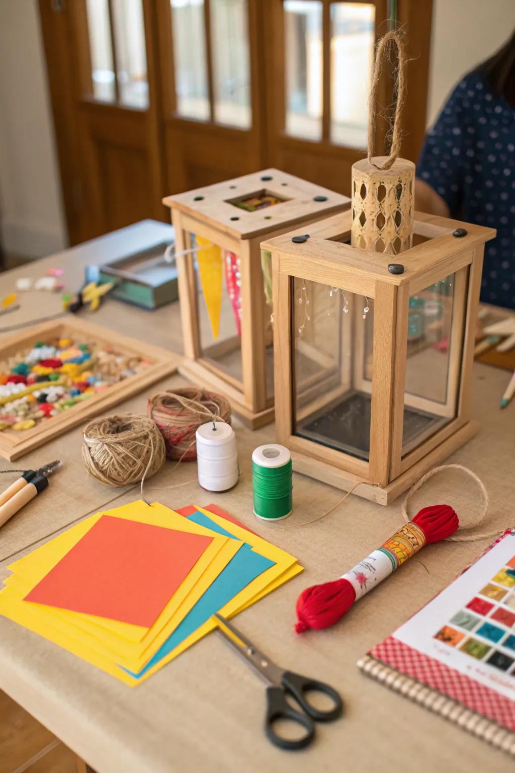 A create-your-own flame box package poised for crafting.