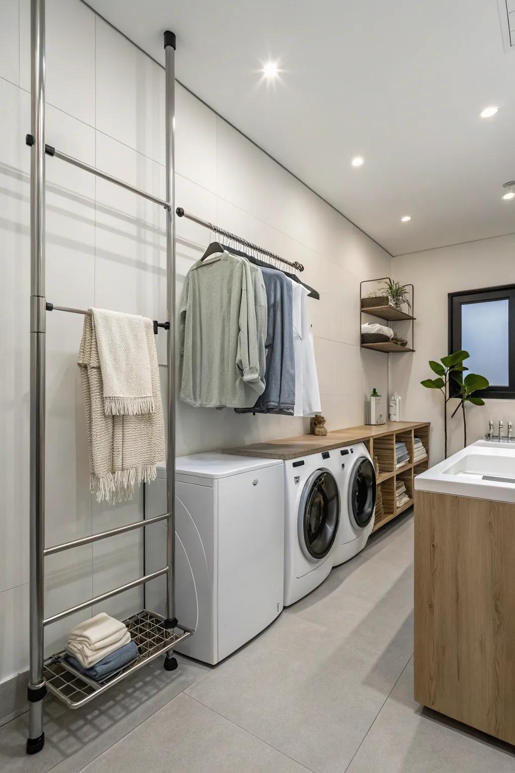Achieve a modern style with simple drying solutions.