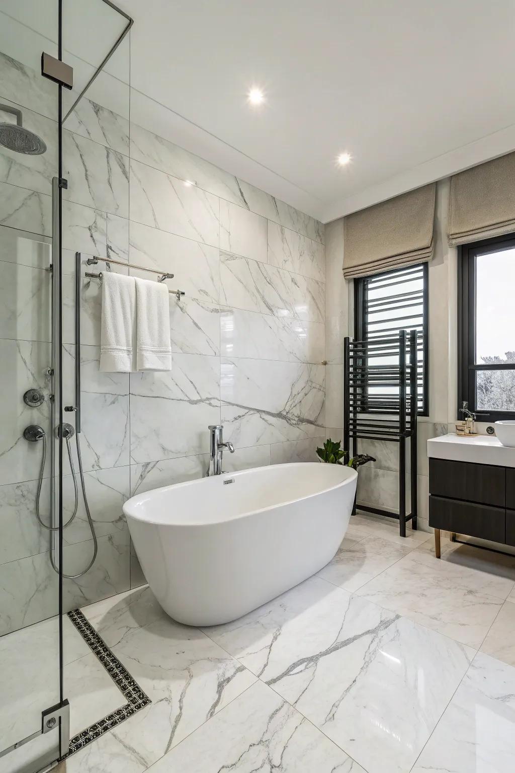 Marble incorporates ageless style and luxury to any bathroom.