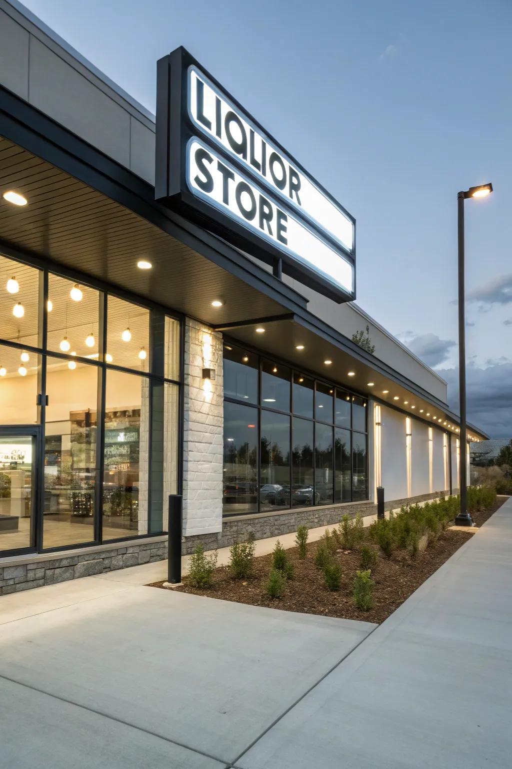 LED lighting infuses your signage with contemporary style.