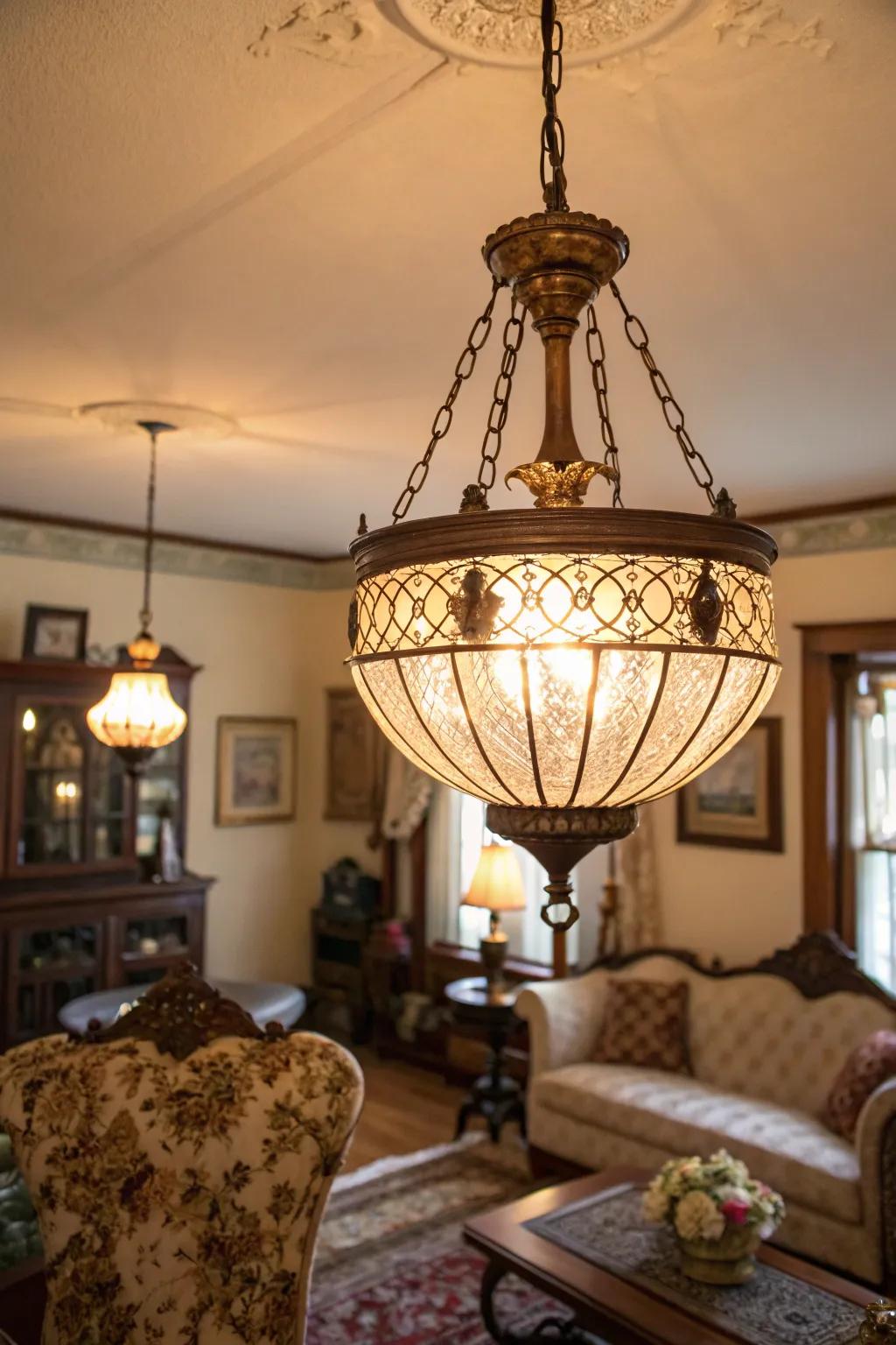Vintage fixtures revive allure and nostalgia.