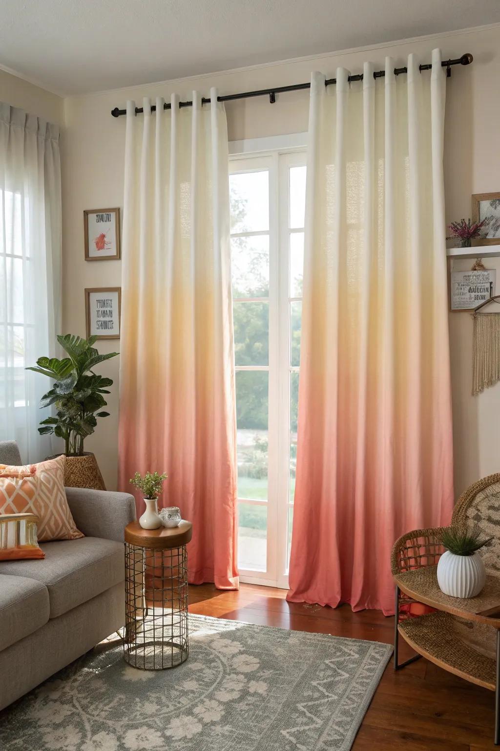 Dual-tone curtains lend a refined touch to any decor.