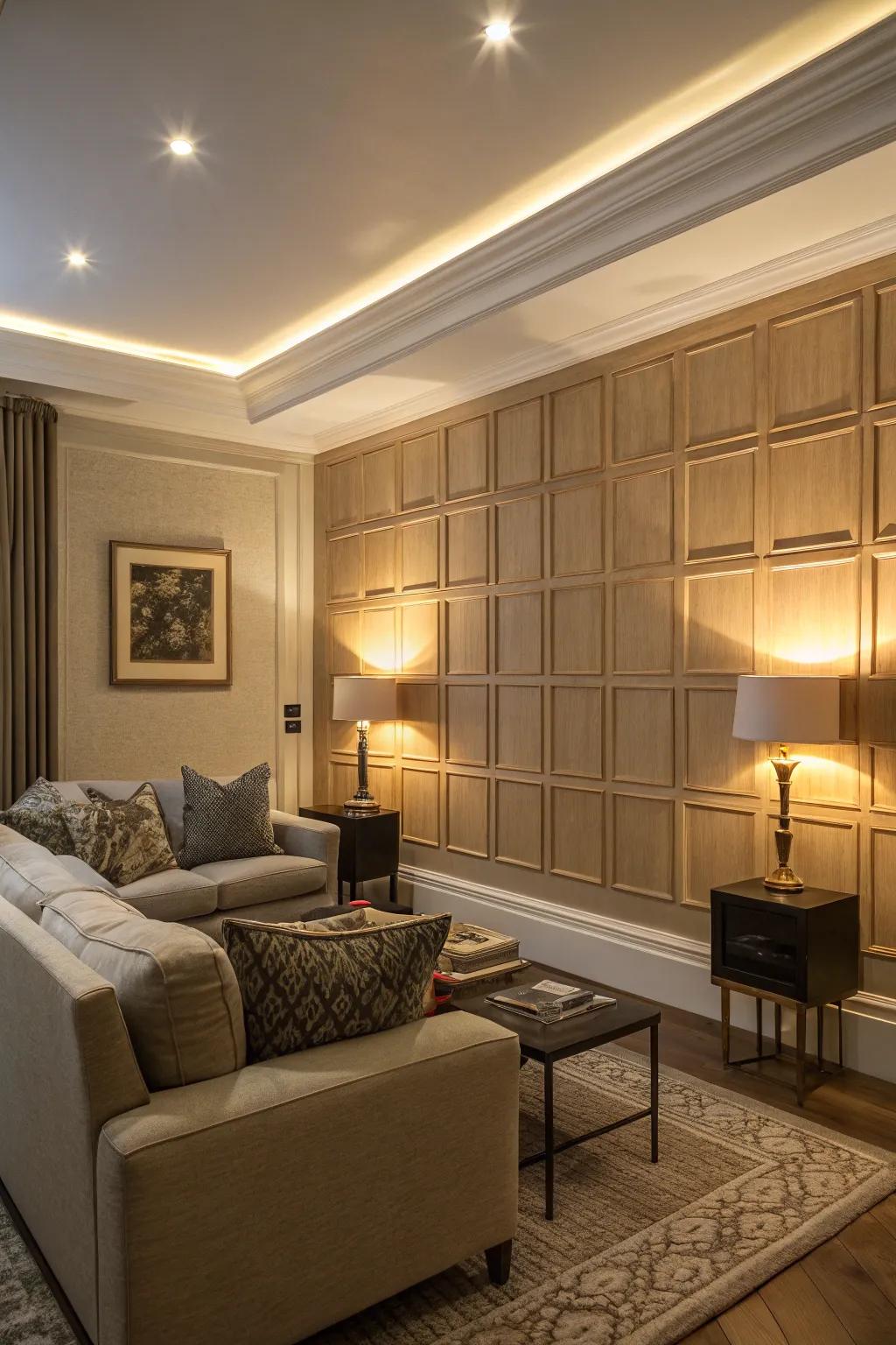 Amplify your panels using lighting, which adds depth and visual interest.