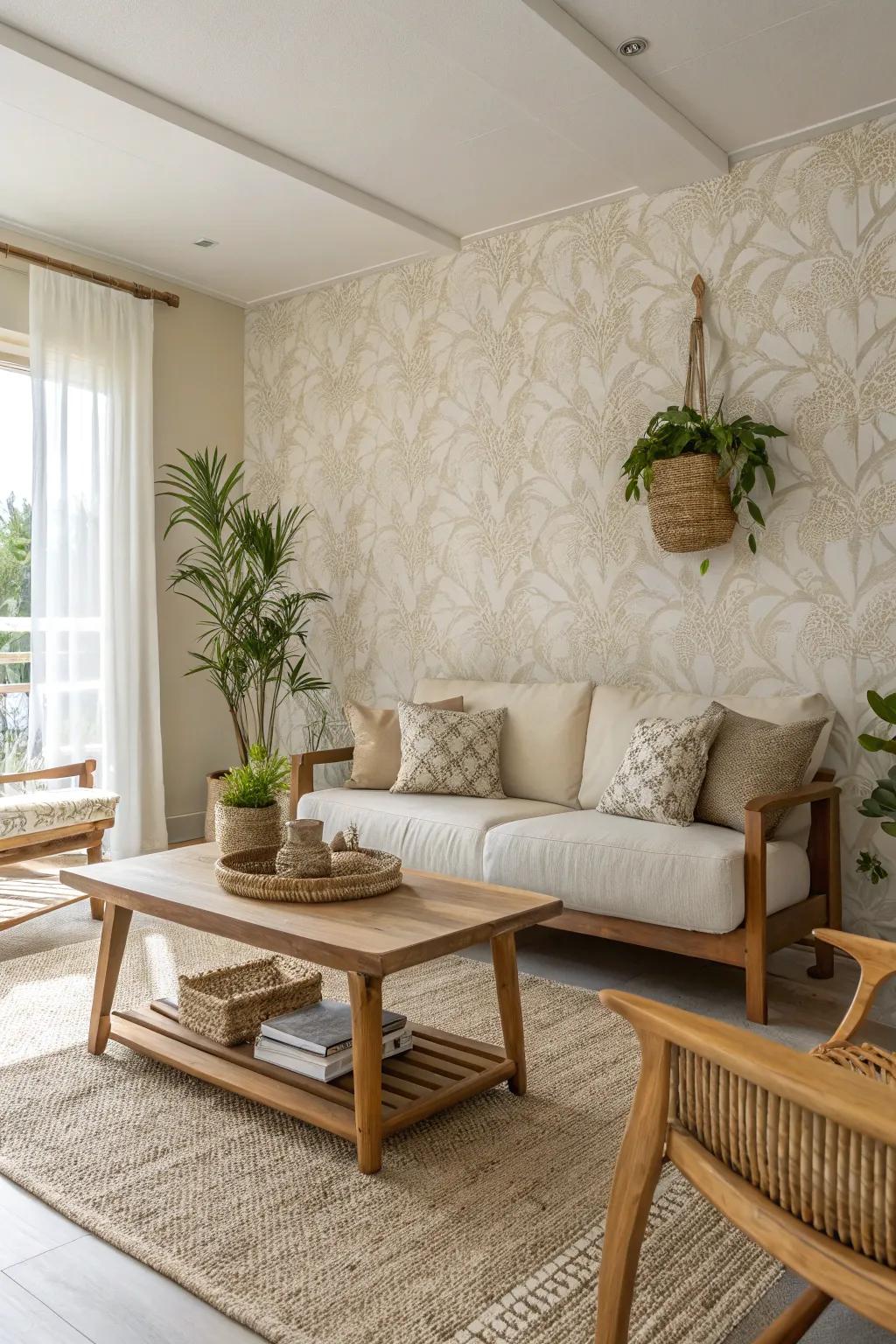 Neutral tones provide a versatile and soothing background.