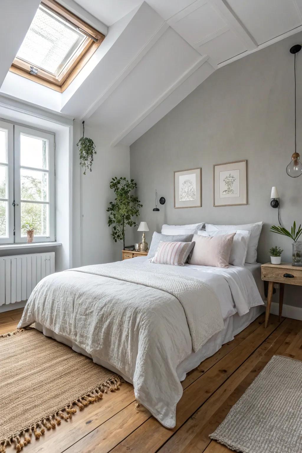 Establish tranquility with soft, unobtrusive colors.