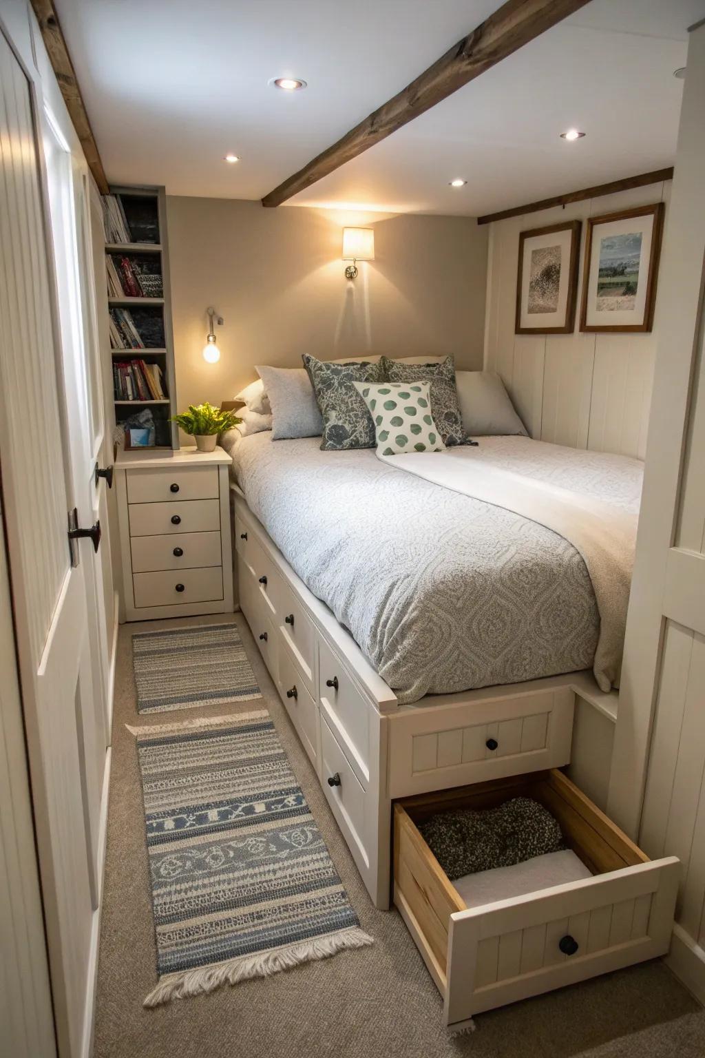 Choose multifunctional furniture to maximize efficiency.