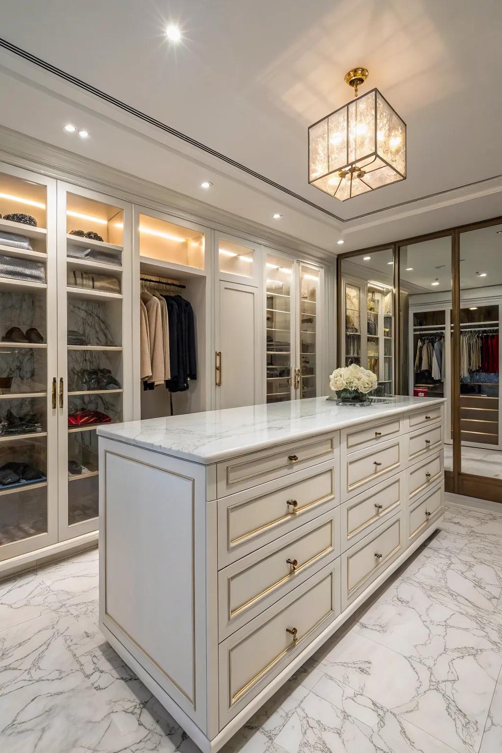 A central island is both practical and stylish.