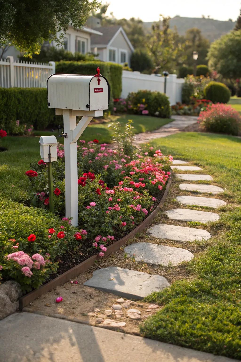 Stepping stones impart charm and effortless access to your mailbox.