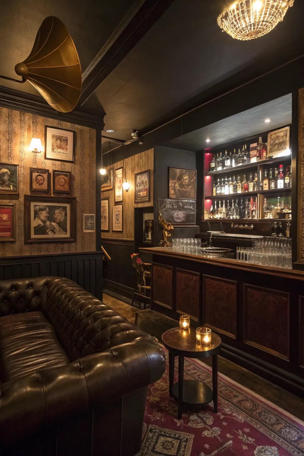 Incorporate intrigue with a hidden speakeasy in your man cave.