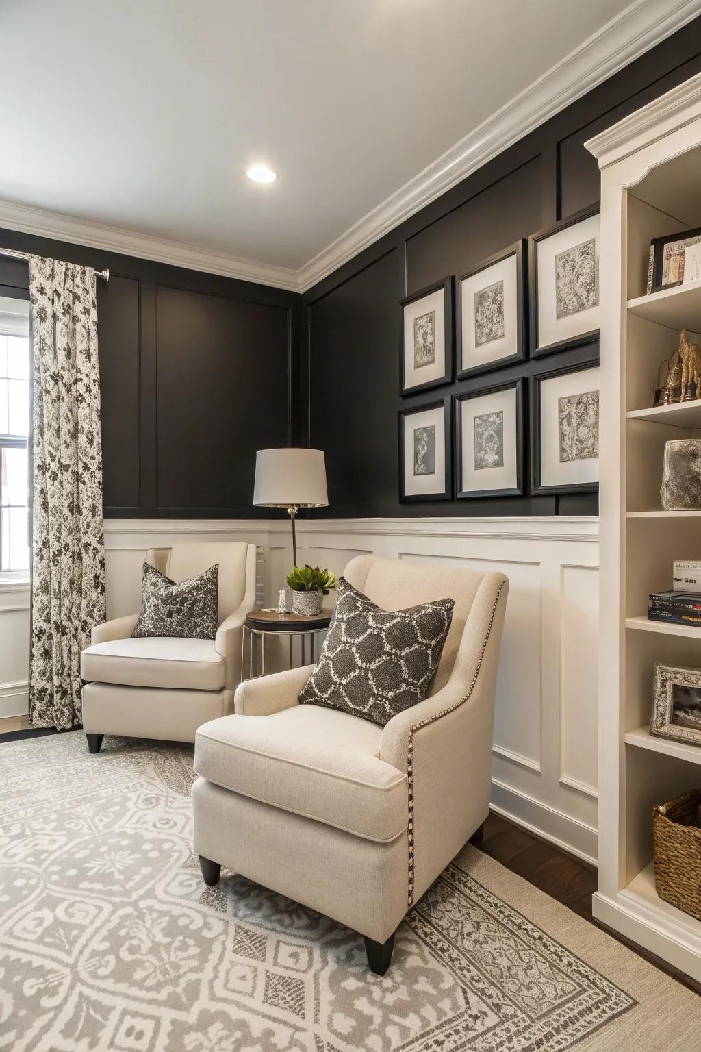A single-color palette can make a small area feel spacious and fashionable.