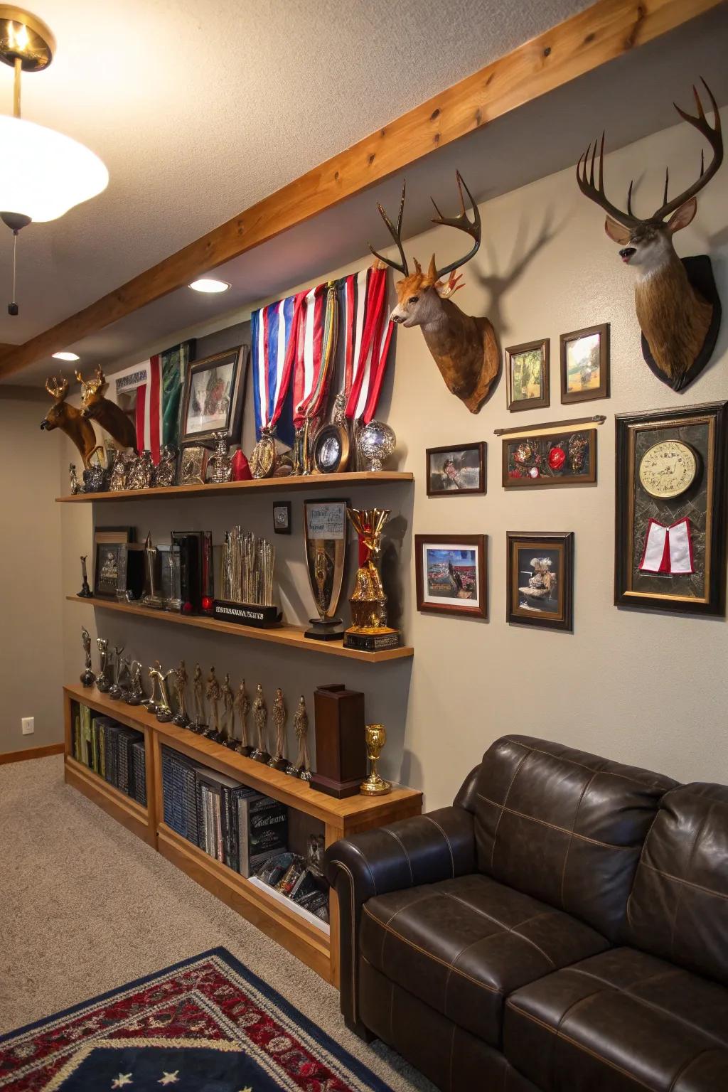 Display your trophies proudly with stylish shelving.