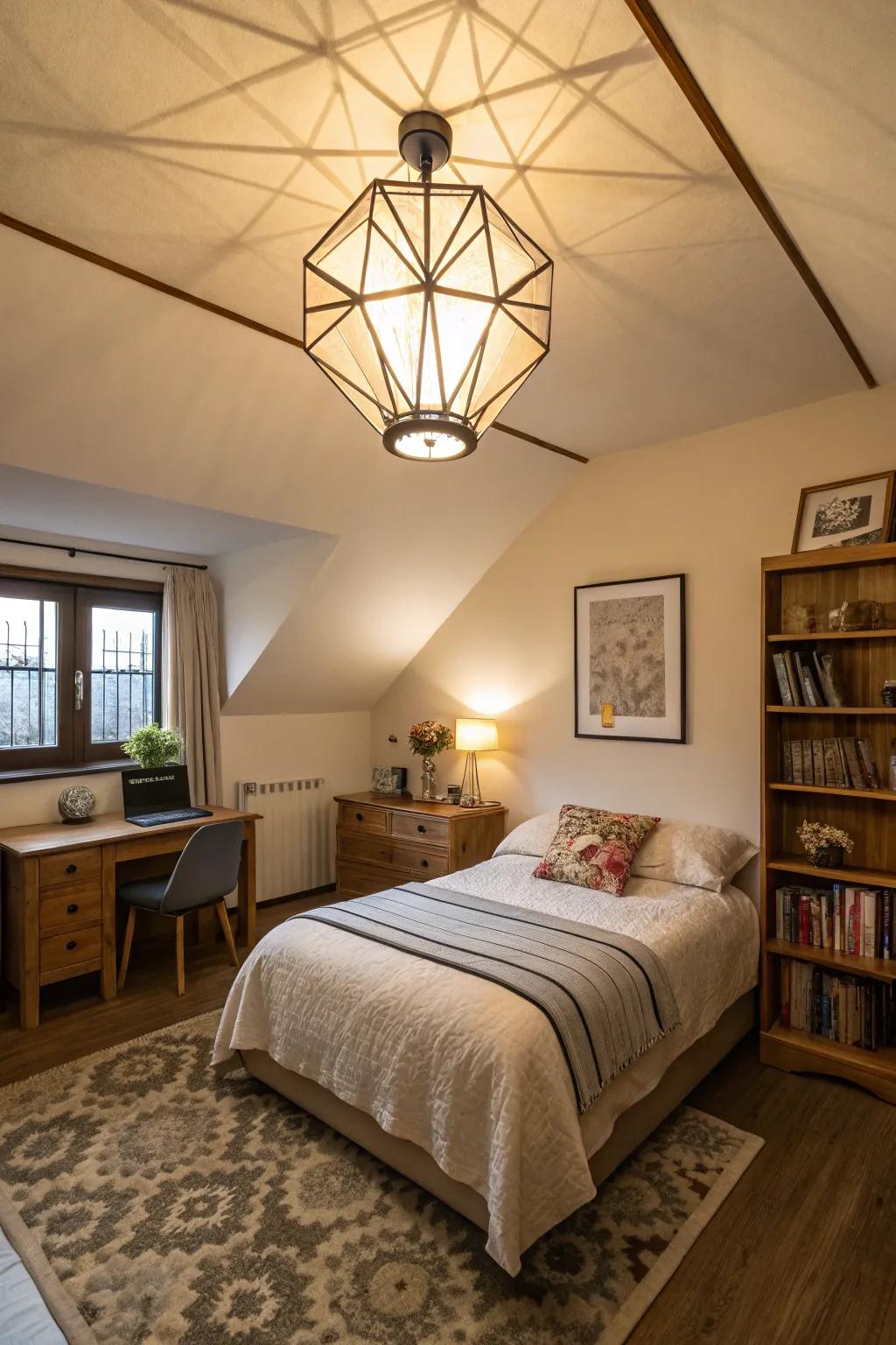 Overhead fixtures combining practicality with flair.