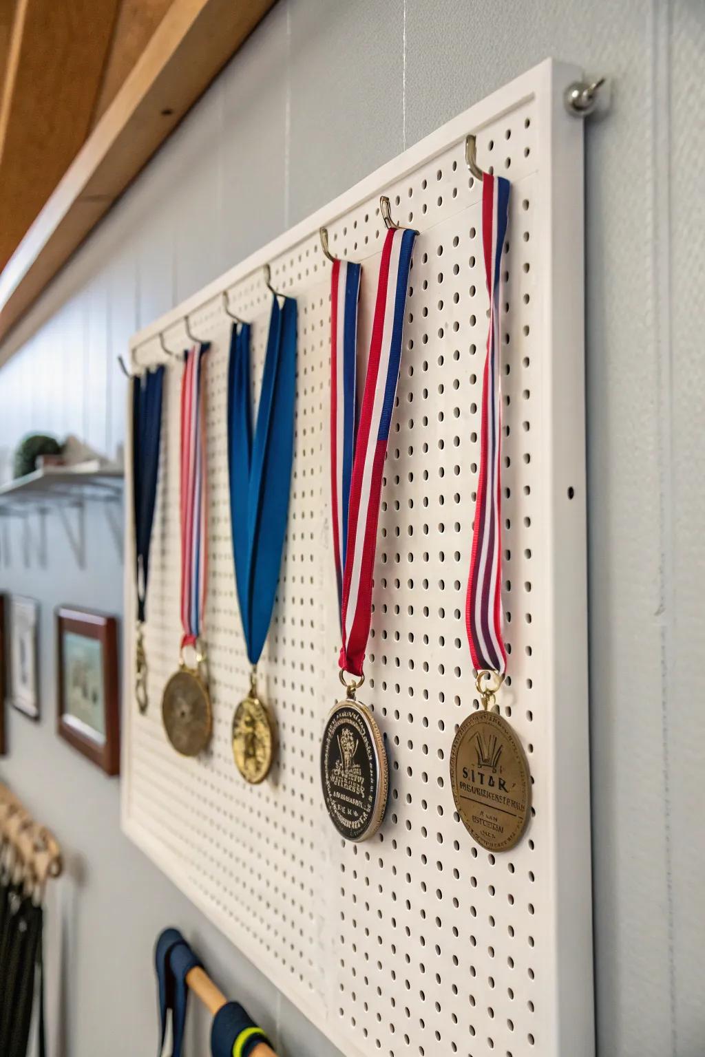Keep it tidy and stylish with space-saving pegboards.