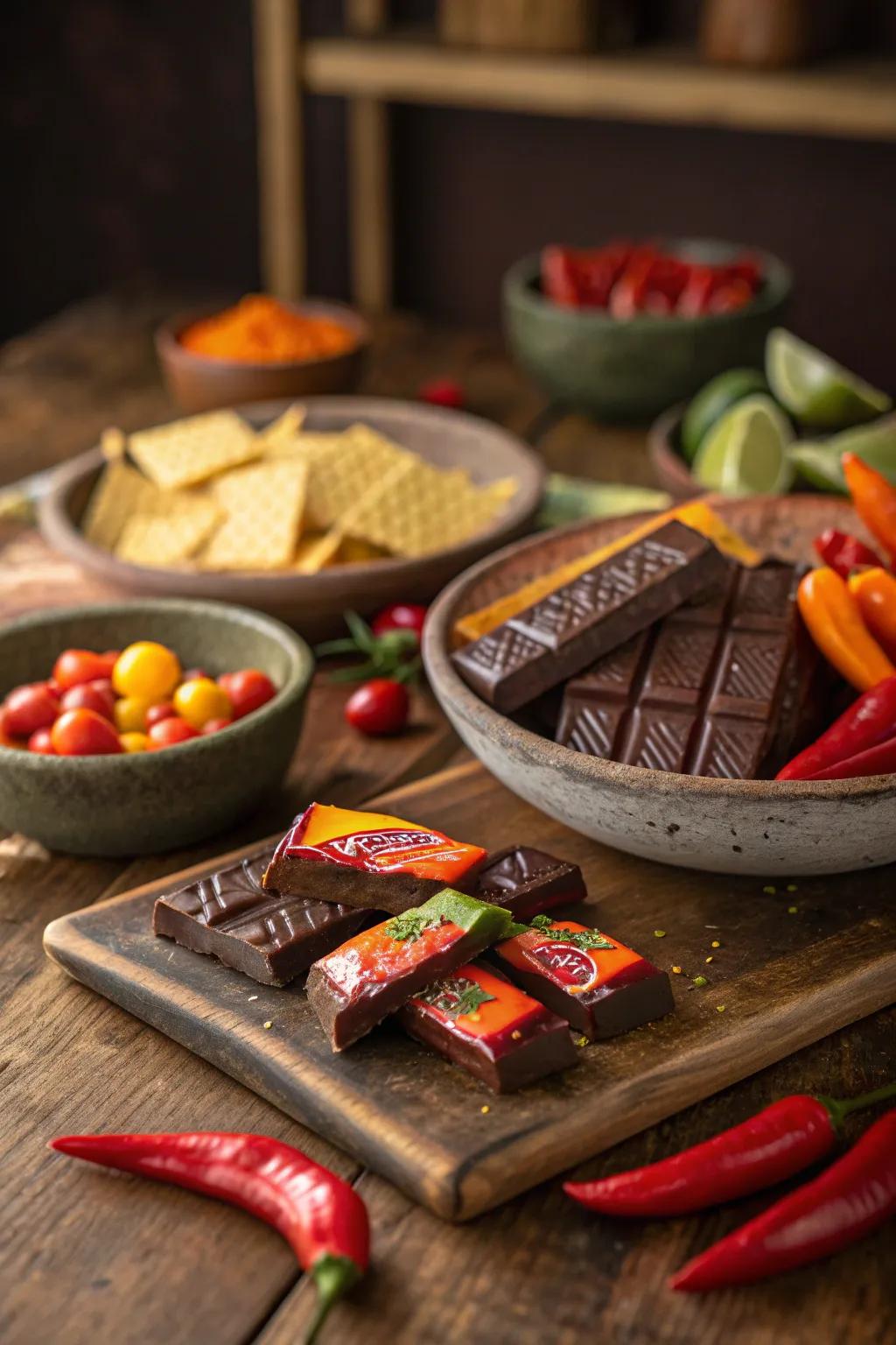 Introduce an exciting twist with a selection of hot candies that deliver a delightful kick.