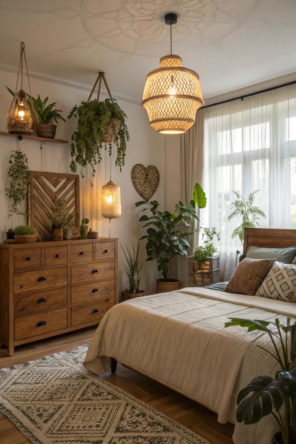 Ornamental touches infuse personality into the space.