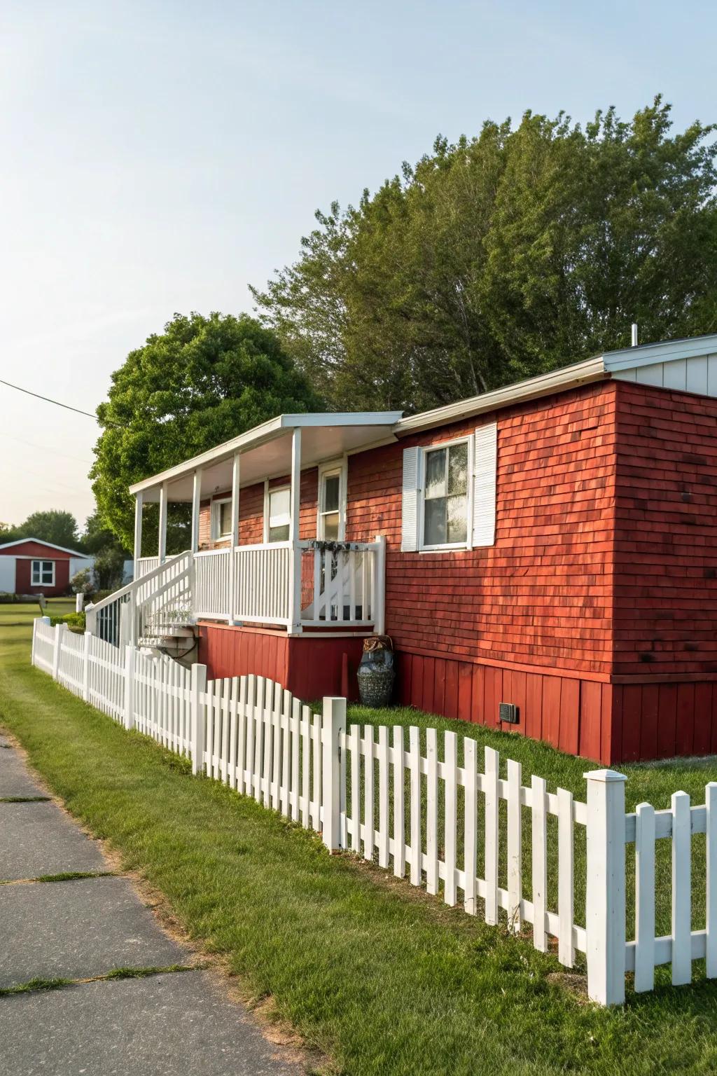 Enjoy ageless charm using imitation brick cladding.