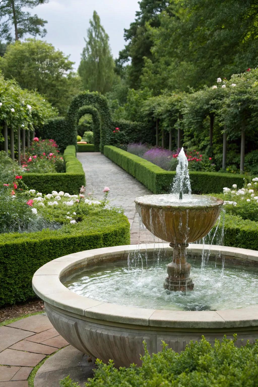A water attribute contributes serenity and sophistication to any garden.