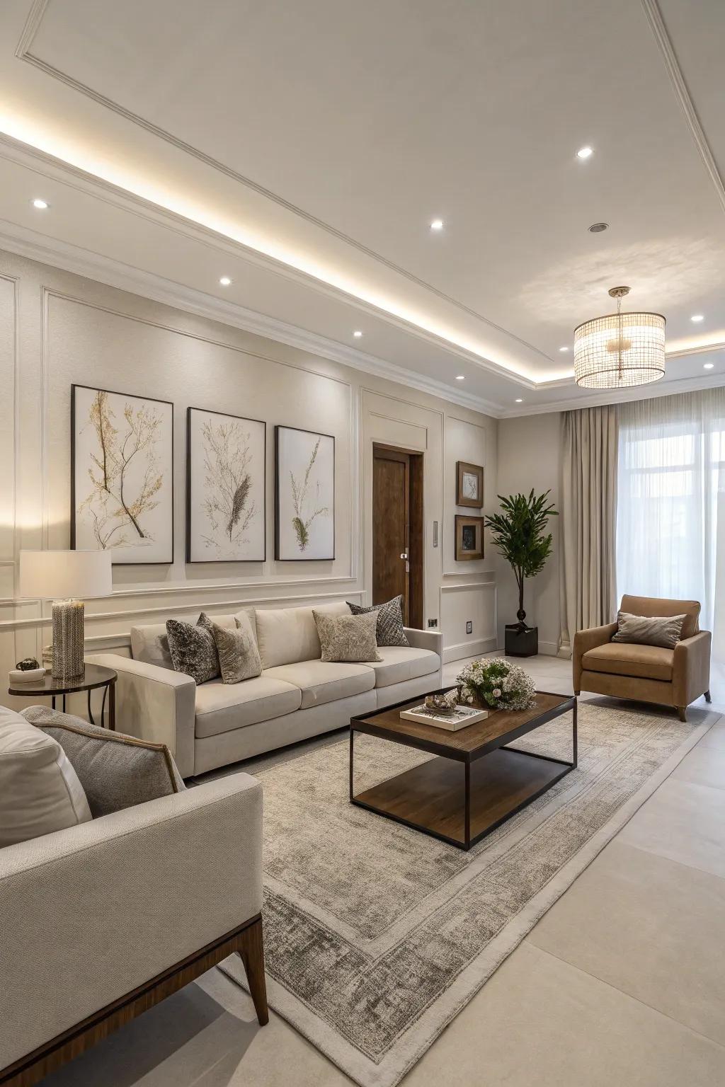 Contemporary spaces that strike a balance between modern style and comfort.