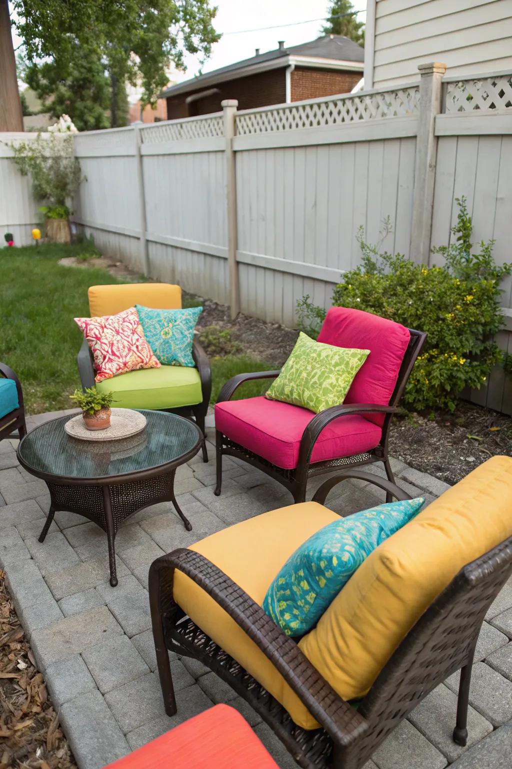 A comfortable seating area is perfect for relaxing and talking.