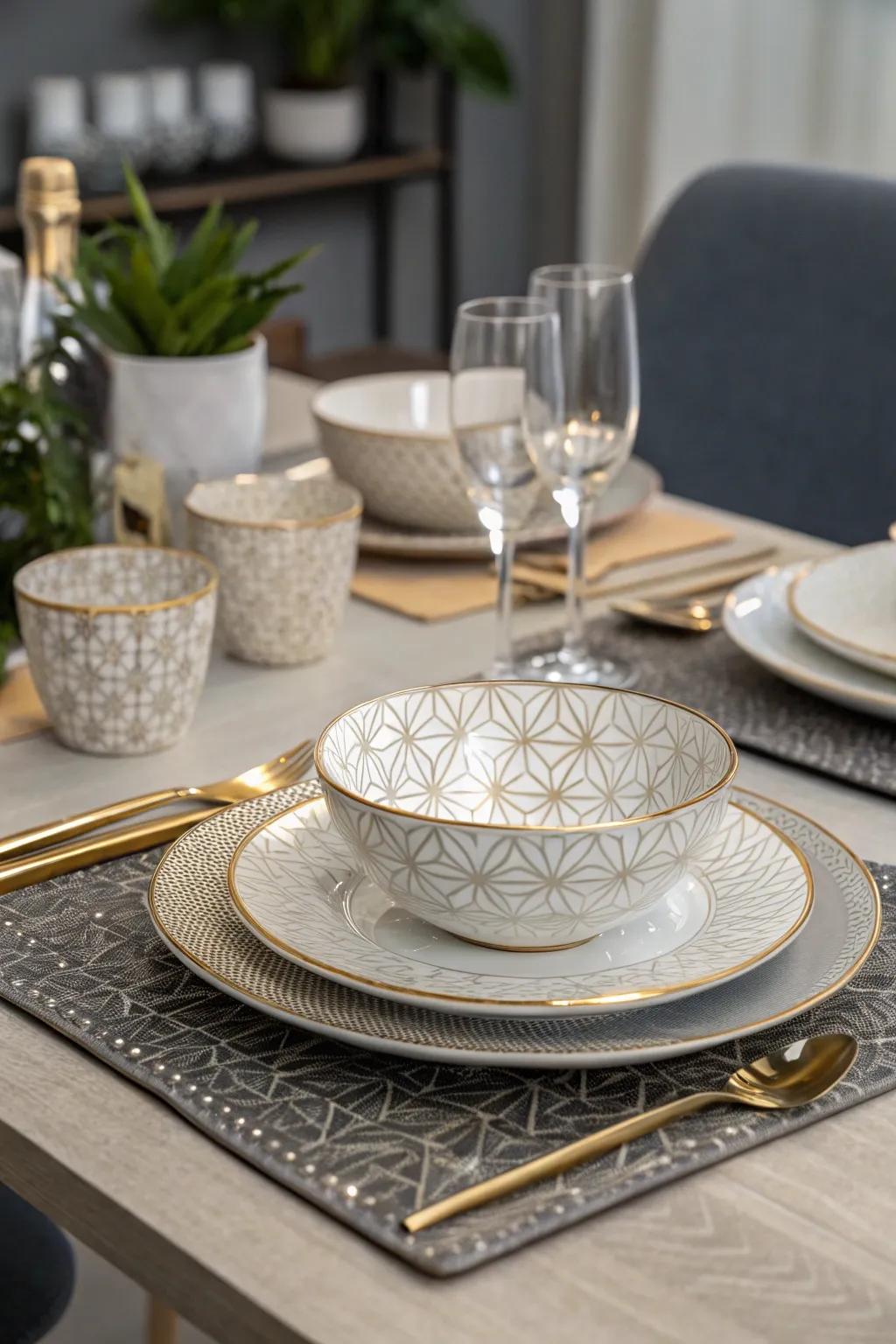 Show-stopping tableware contributes elegance to any meal.
