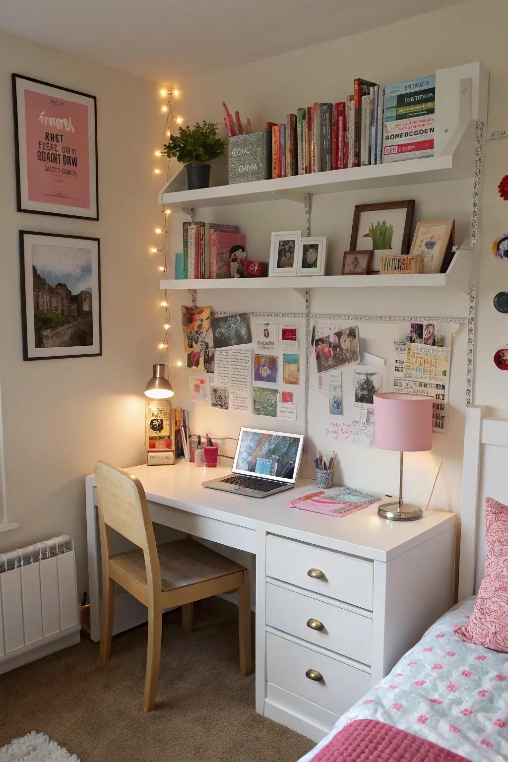 A well-organized study area can boost productivity.