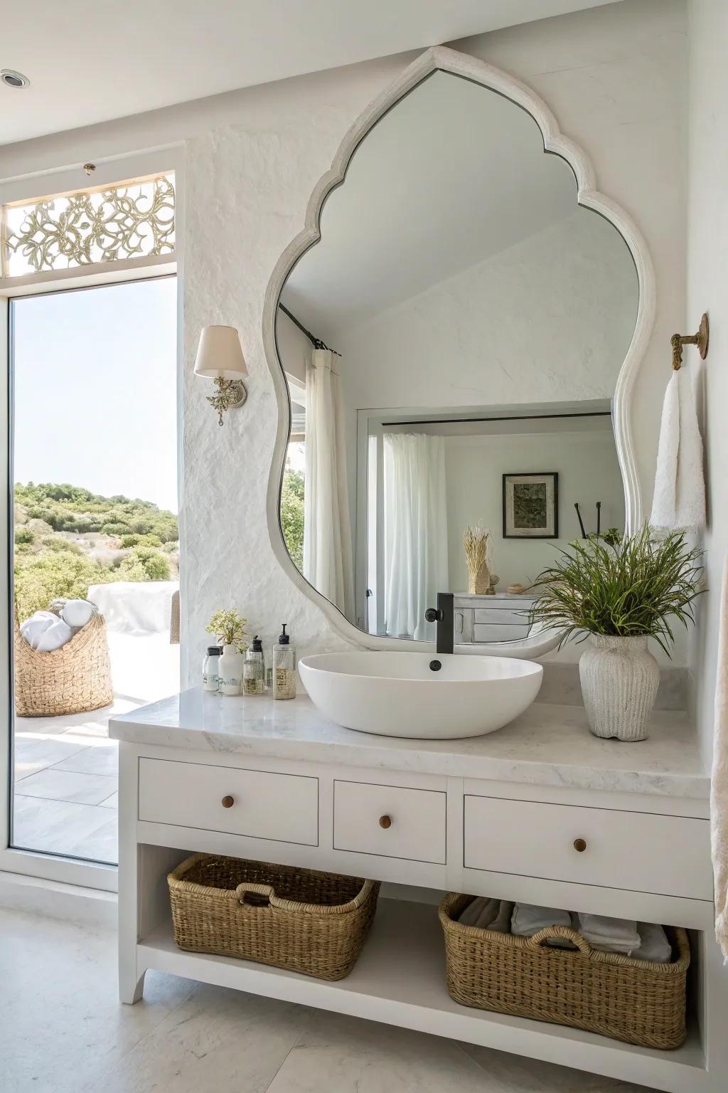 Large mirrors enhance light and space.