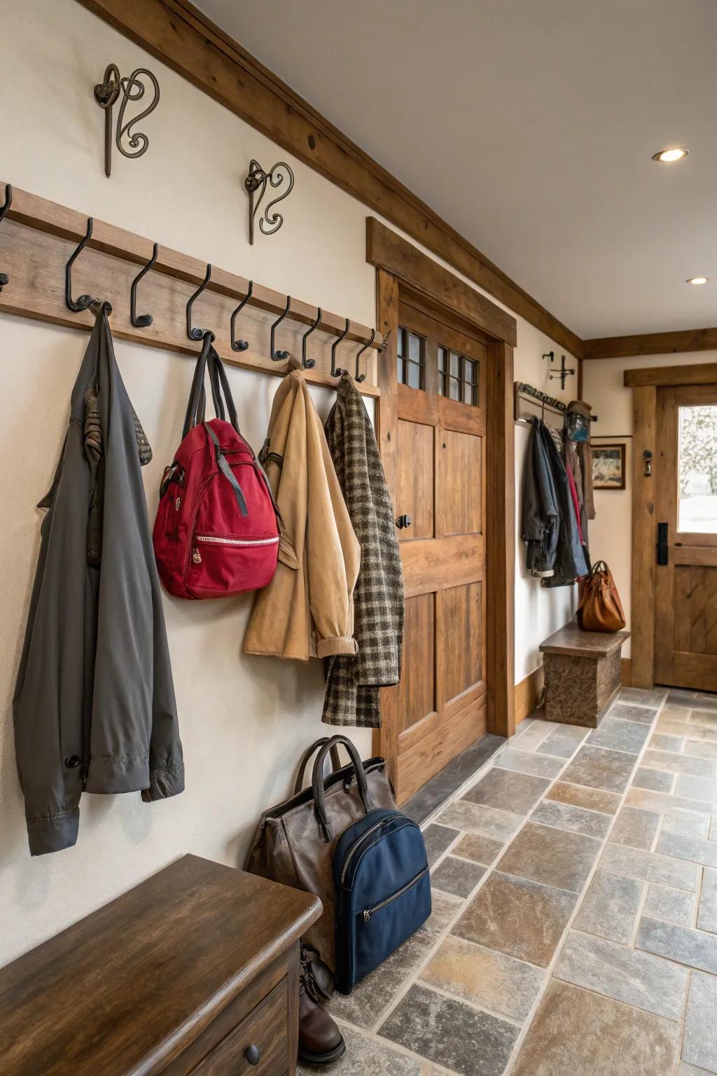 Keep essentials handy with wall fasteners.