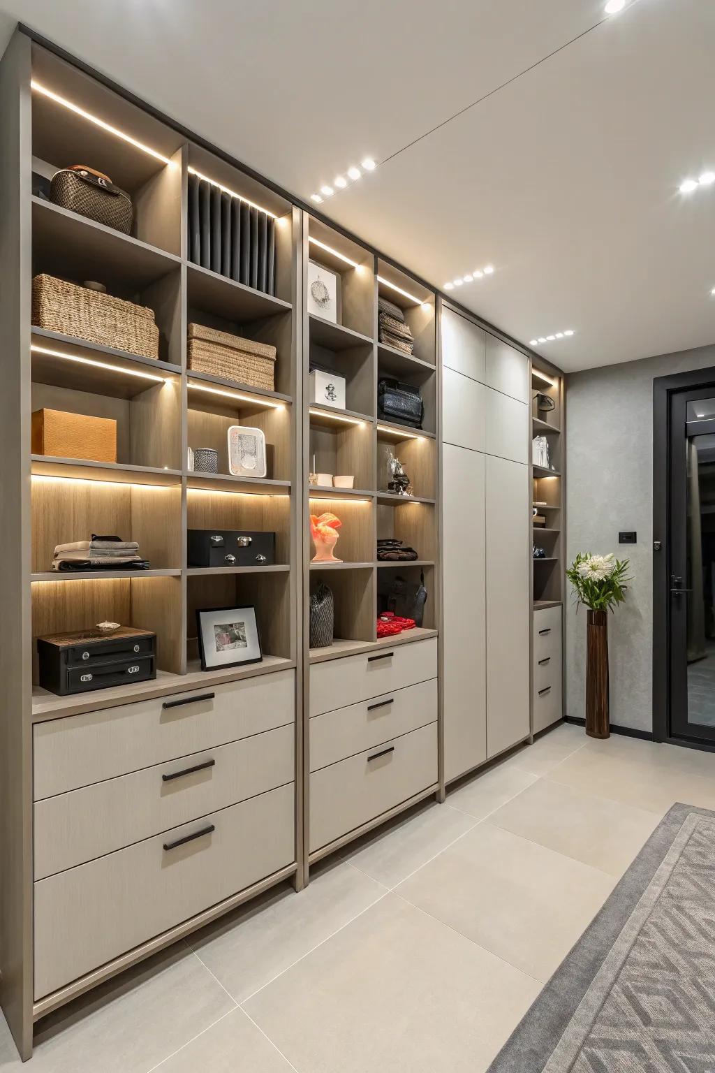 Smart storage makes sure the room is neat and free of clutter.