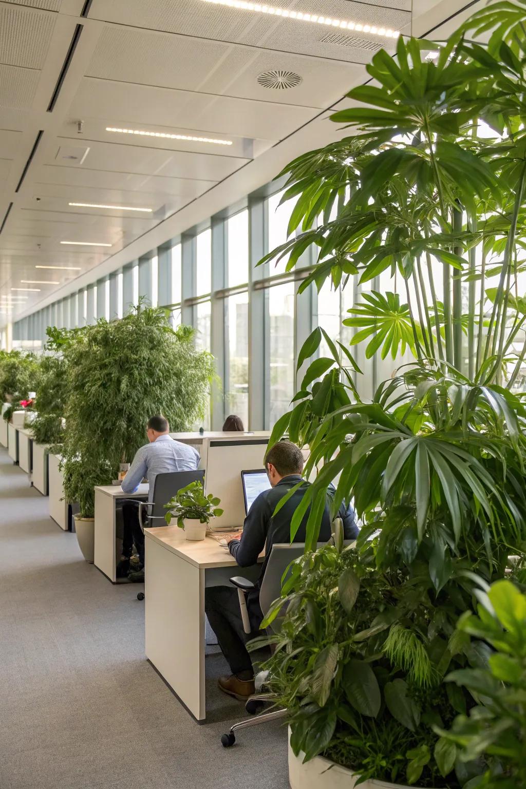 With fashionable plant dividers, you can create privacy.