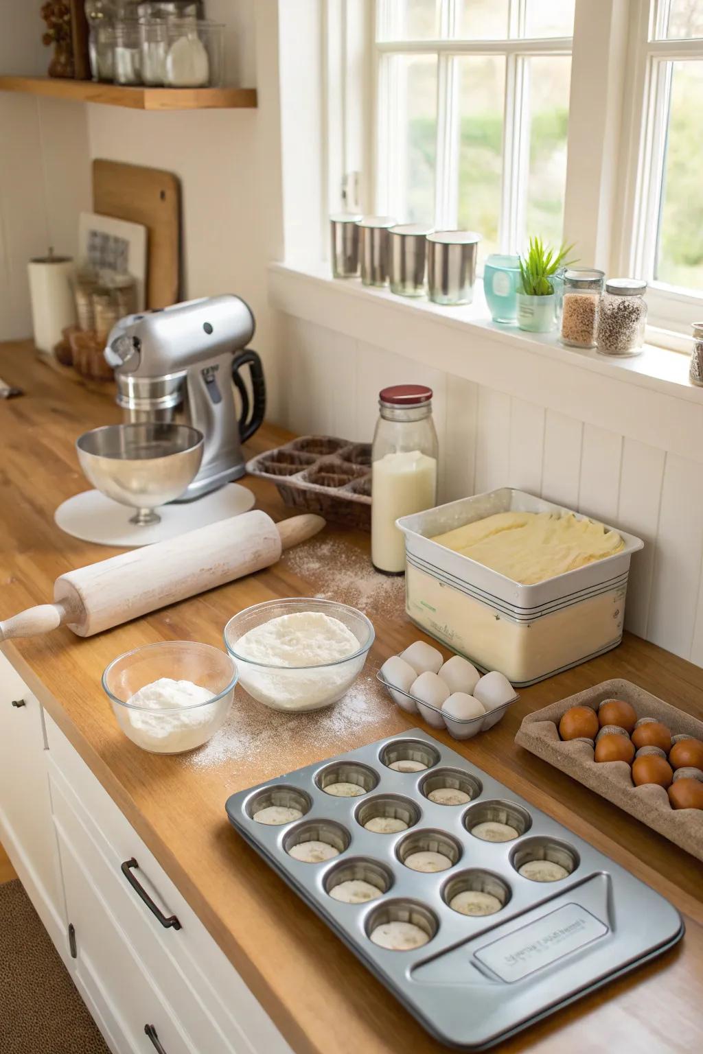 A dedicated baking space enhances effectiveness and satisfaction.