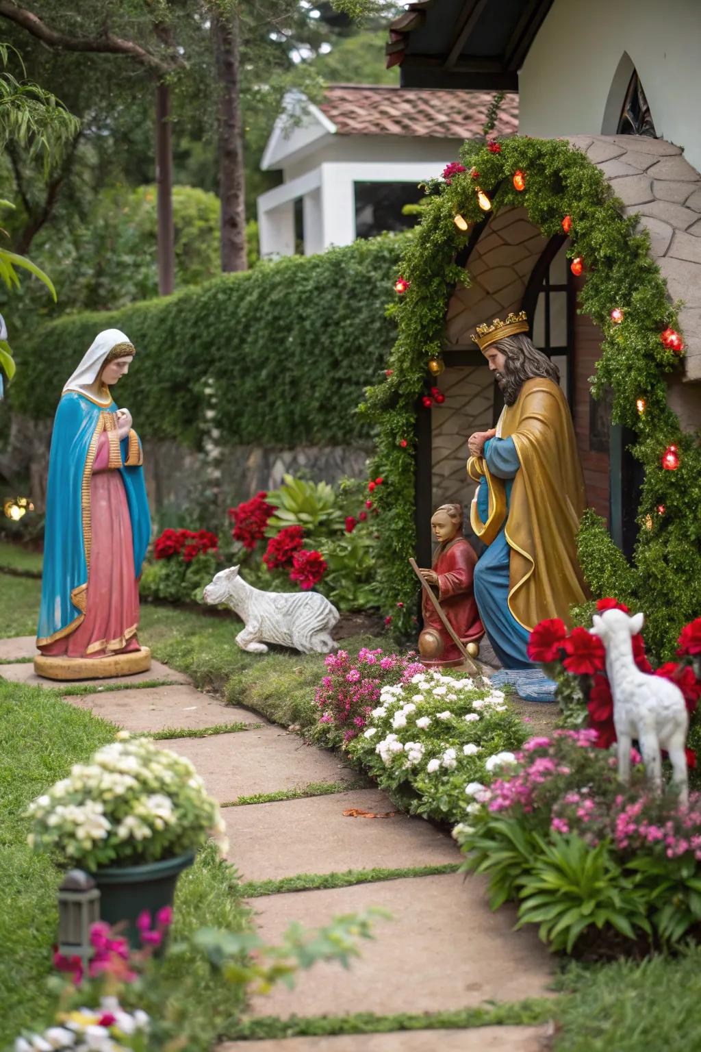 Add a splash of color with artistic display figures.