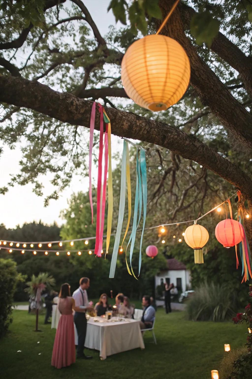 Enhance your party decor with whimsical hanging decorations.