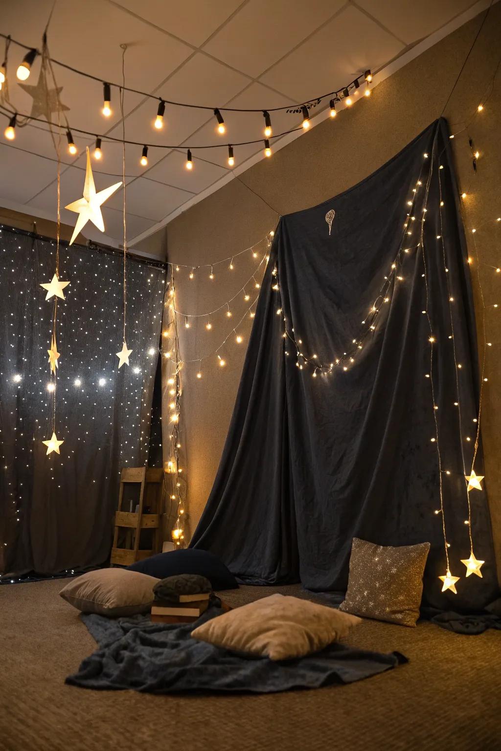 A picturesque starry night scene perfect for enchanting photos.