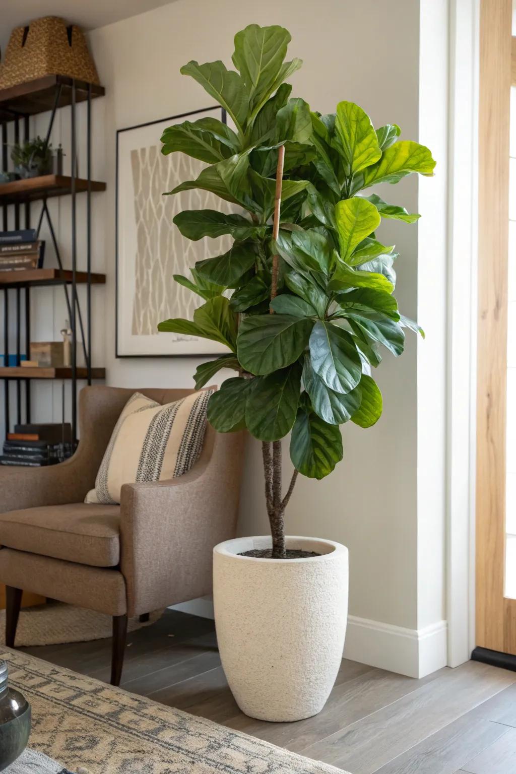 A tall plant makes a striking statement.