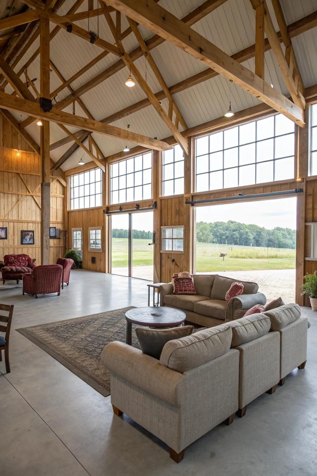 An open layout offers flexibility and a welcoming atmosphere.