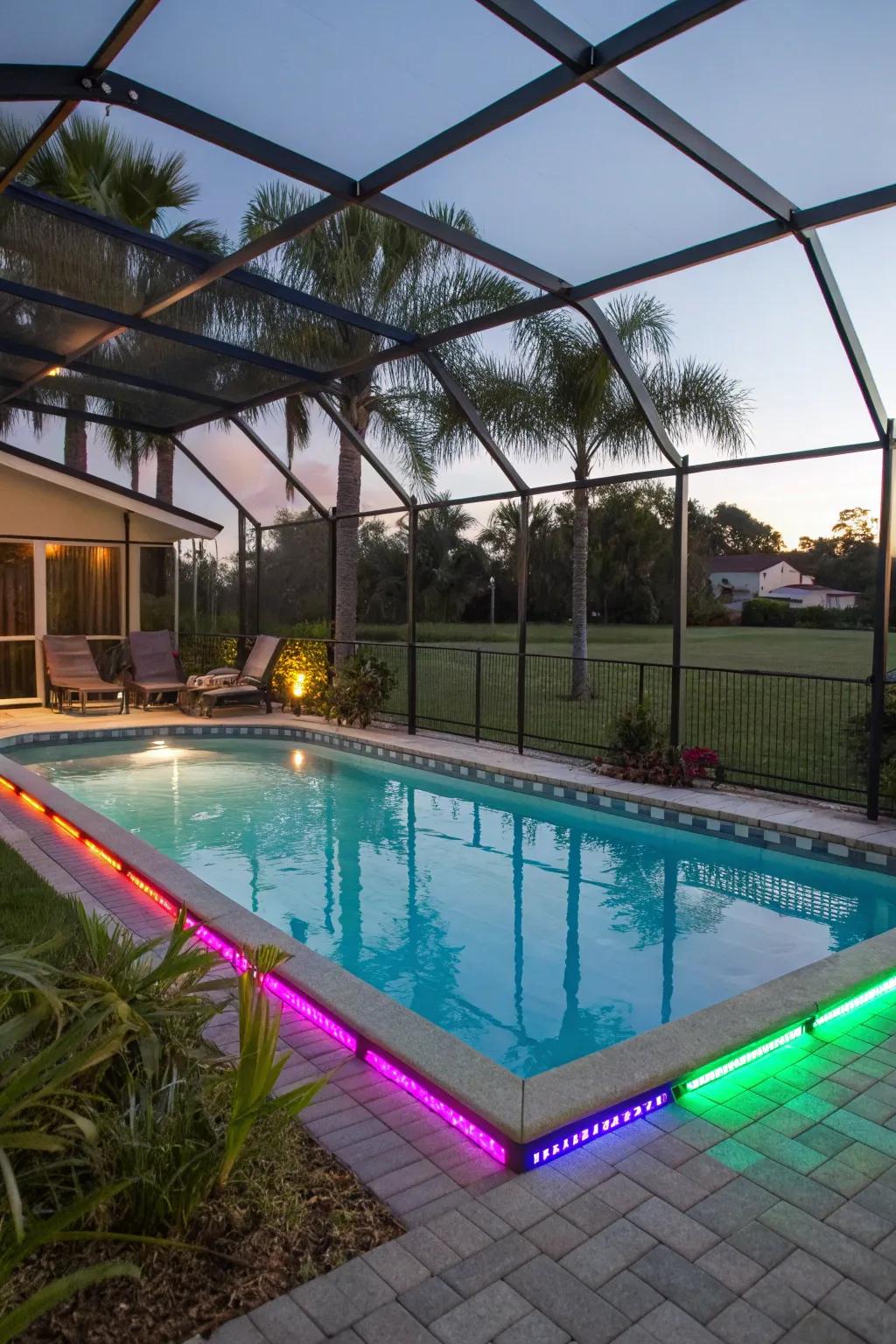 LED light strips offer consistent, even lighting.