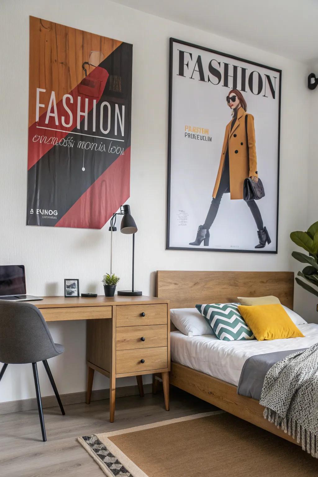 Fashion posters add an elegant touch to any setting.
